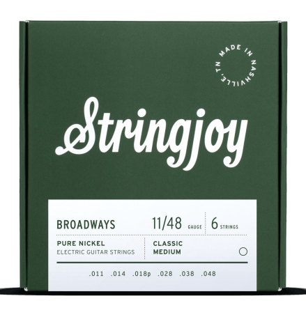Stringjoy Broadways (11-48) Pure Nickel Electric Guitar