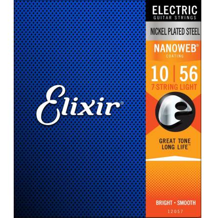 Elixir Electric 7-String Nickel Plated Steel NANOWEB | 010-056