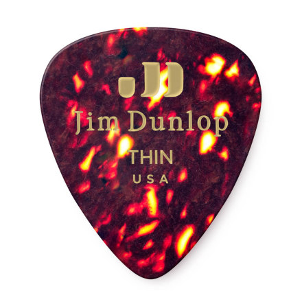 Dunlop Celluloid Shell Pick Thin Players Pack 12-Pack