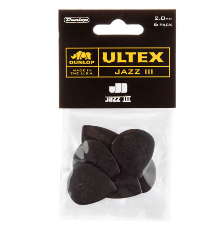 Plektrum DUNLOP Ultex JAZZ III Black 6-pack