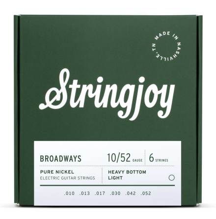 Stringjoy Broadways (10-52) Pure Nickel Electric Guitar
