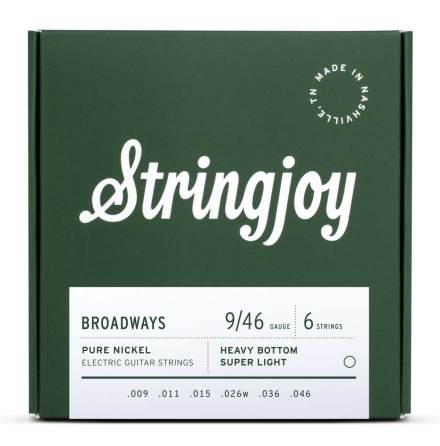 Stringjoy Broadways (9-46) Pure Nickel Electric Guitar