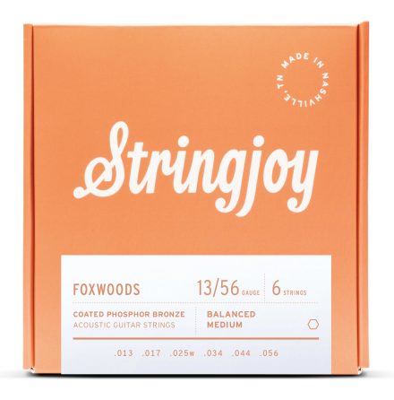 Stringjoy Foxwoods | Medium Gauge (13-56) Coated Phosphor Bronze Acoustic Guitar Strings
