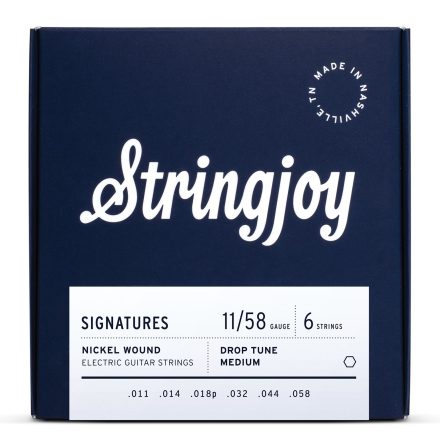 Stringjoy Signatures | Drop Tune Medium Gauge (11-58) Nickel Wound Electric Guitar Strings