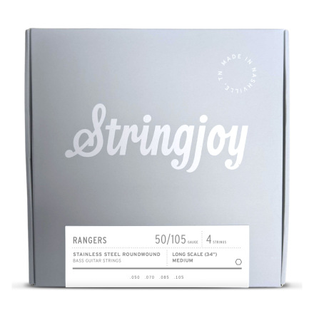 Stringjoy Rangers | Medium (50-105) 4 Stainless Steel Bass Strings