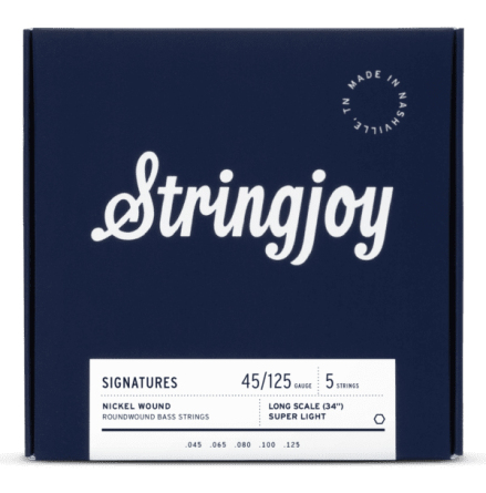 Stringjoy Light Gauge (45-125) 5 String Nickel Wound Bass Strings