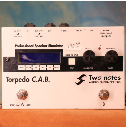 Two Notes Torpedo C.A.B. USED - Good Condition - PSU, no Box